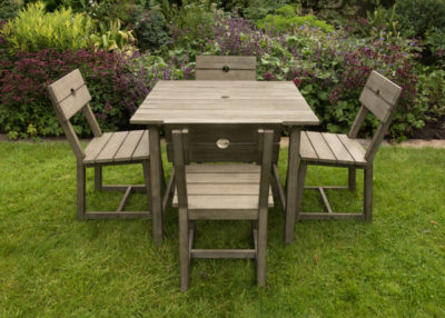 Oban 4 Seat Square Dining Set 1 table & 4 chairs